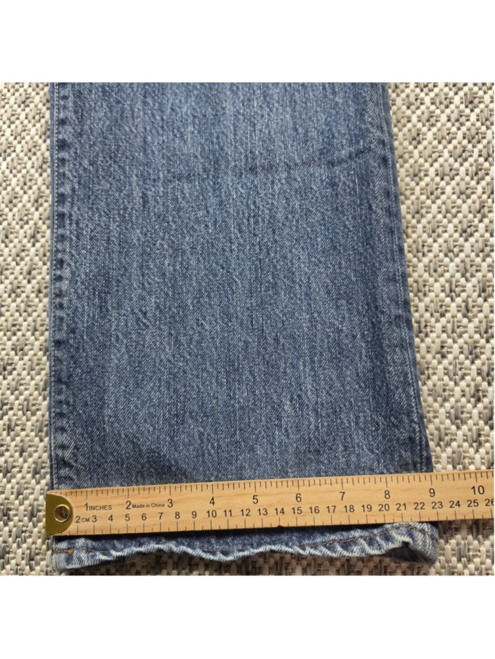 Diesel Industry Men’s 38 Light Wash Button Fly Distressed Straight Leg Jeans